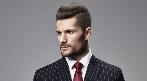 Classic Short Comb-over man in suit